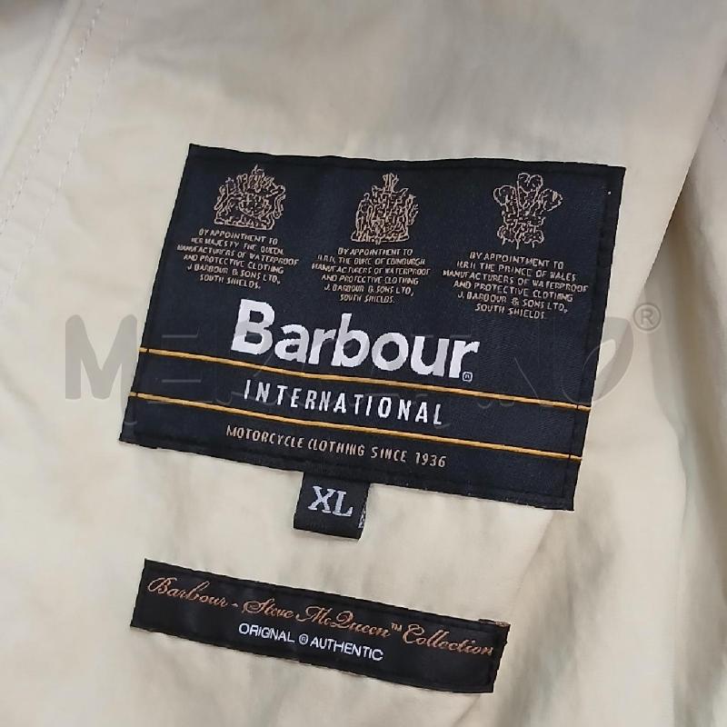 GIACCA UOMO BARBOUR BEIGE PROFILI MARRONE  | Mercatino dell'Usato Roma garbatella 5