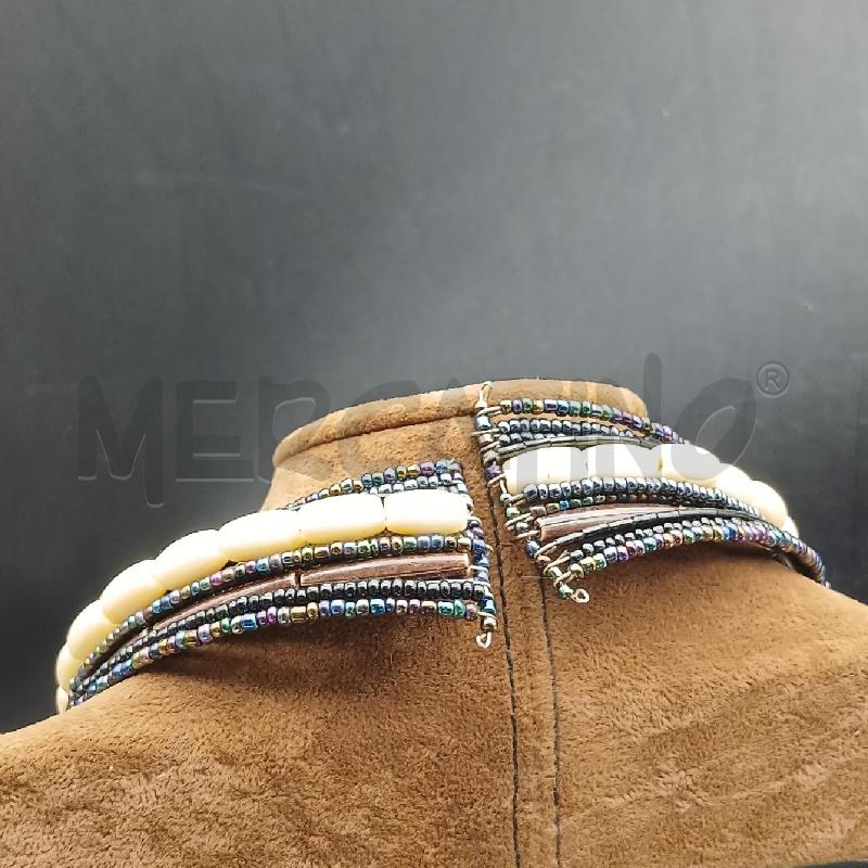 GIRO COLLO PERLINE BEIGE E NERO  | Mercatino dell'Usato Roma garbatella 4