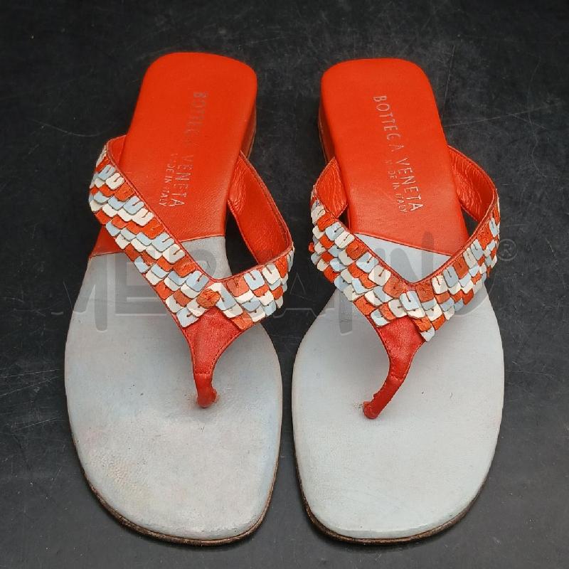 INFRADITO DONNA BOTTEGA VENETA ARANCIO GRIGIO | Mercatino dell'Usato Roma garbatella 2