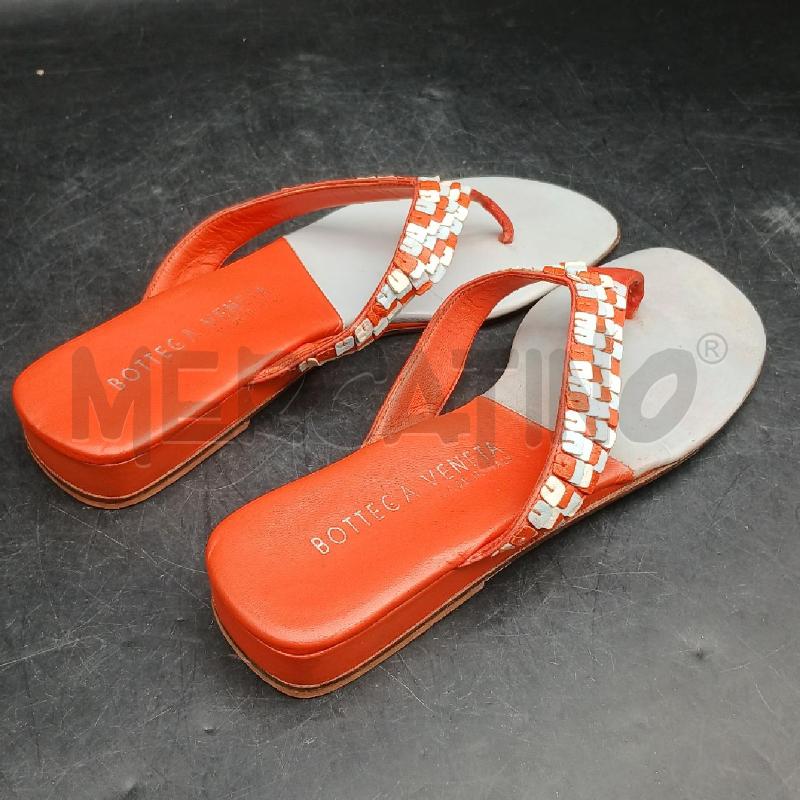 INFRADITO DONNA BOTTEGA VENETA ARANCIO GRIGIO | Mercatino dell'Usato Roma garbatella 3