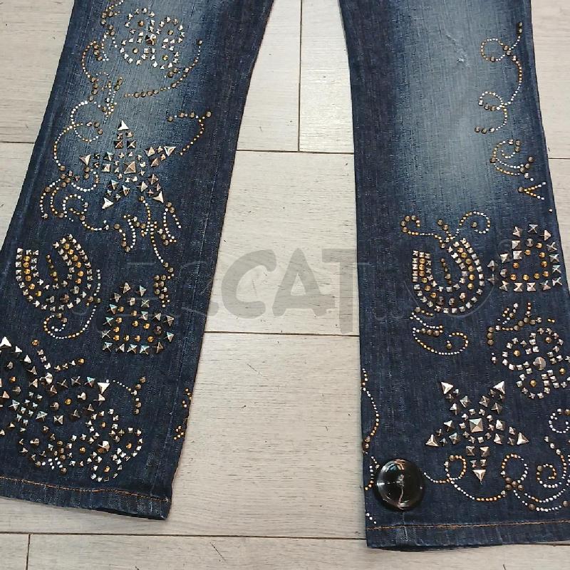 JEANS DONNA DOLCE & GABBANA BLU BORCHIE STRASS | Mercatino dell'Usato Roma garbatella 2