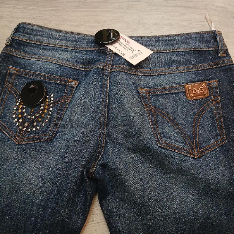 JEANS DONNA DOLCE & GABBANA BLU BORCHIE STRASS | Mercatino dell'Usato Roma garbatella 4