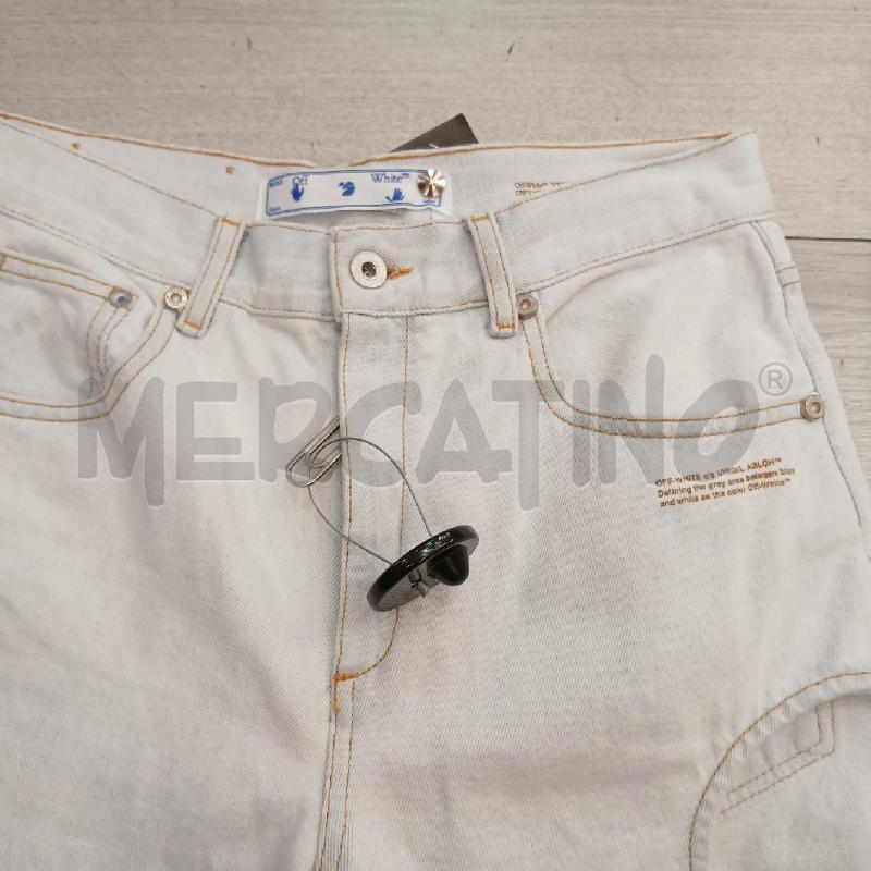 JEANS DONNA OFF WHITE BUCO  | Mercatino dell'Usato Roma garbatella 2