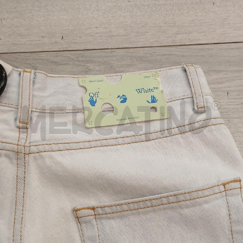 JEANS DONNA OFF WHITE BUCO  | Mercatino dell'Usato Roma garbatella 3