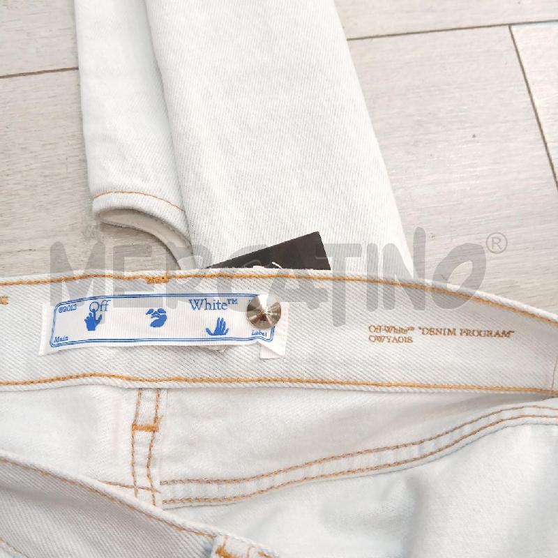 JEANS DONNA OFF WHITE BUCO  | Mercatino dell'Usato Roma garbatella 4