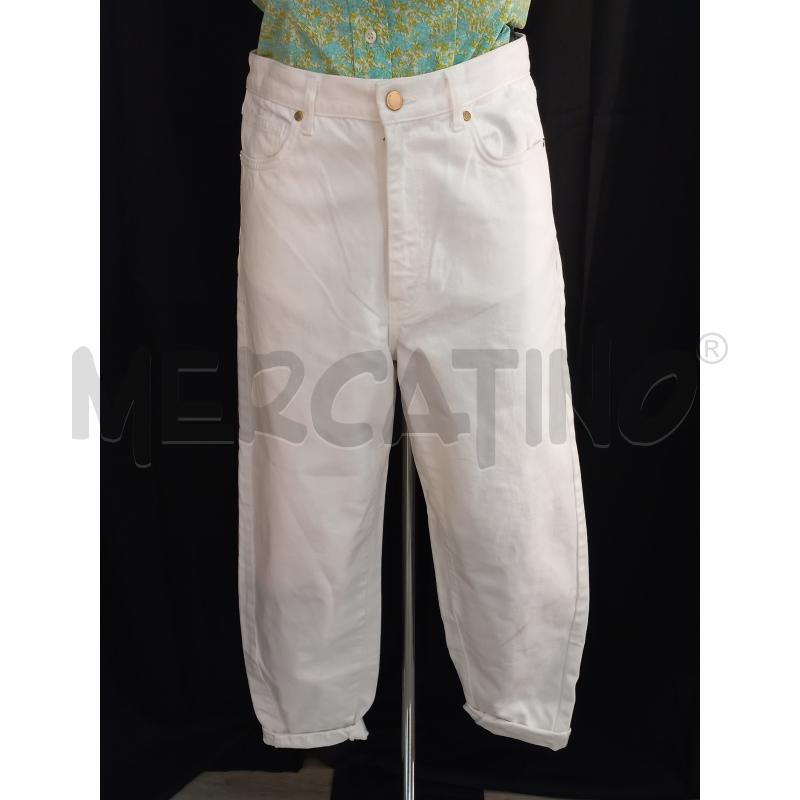JEANS D ESSENTIEL BIANCO BALLLOON BOTTONI DORATI | Mercatino dell'Usato  Roma garbatella