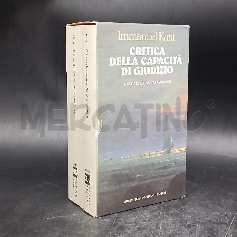 KANT CRITICA DELLA CAPACITÀ DI GIUDIZIO RIZZOLI  | Mercatino dell'Usato Roma garbatella 1