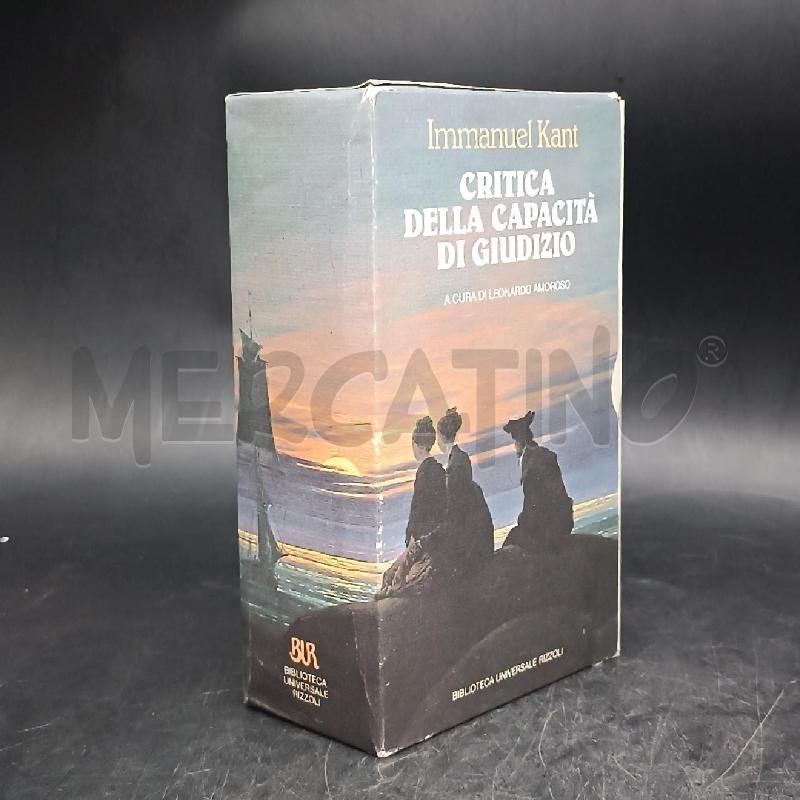 KANT CRITICA DELLA CAPACITÀ DI GIUDIZIO RIZZOLI  | Mercatino dell'Usato Roma garbatella 3