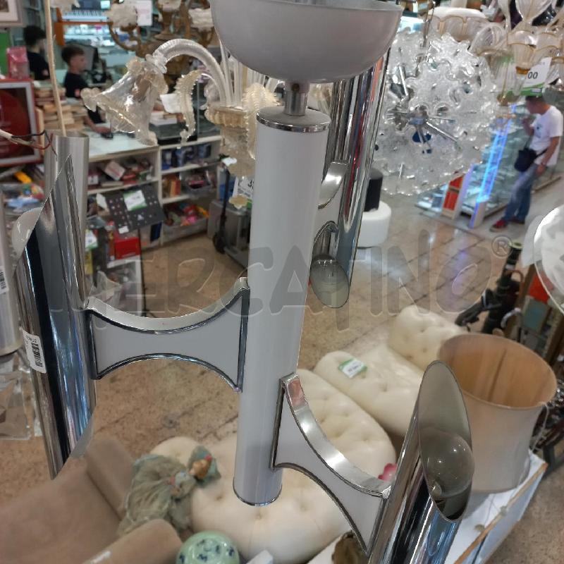 LAMPADARIO CROMATO 3 LUCI | Mercatino dell'Usato Roma garbatella 2