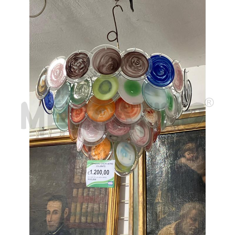 LAMPADARIO DISCHI VETRO COLORATO  | Mercatino dell'Usato Roma garbatella 2