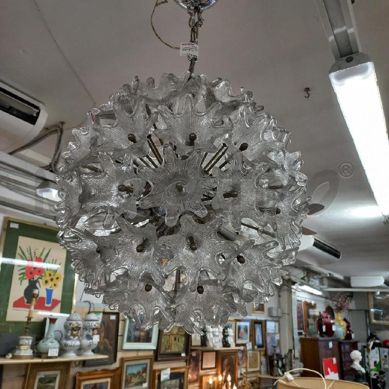 LAMPADARIO SPUTNIK FLOWER VETRO | Mercatino dell'Usato Roma garbatella 1