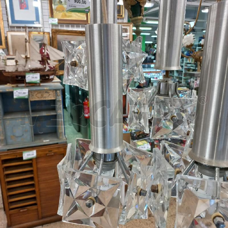 LAMPADARIO VETRO CUBI 5LUCI | Mercatino dell'Usato Roma garbatella 4