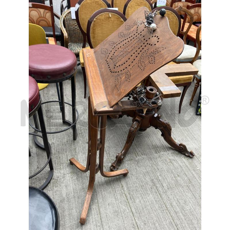 LEGGIO LEGNO + PORTACANDELA  | Mercatino dell'Usato Roma garbatella 3
