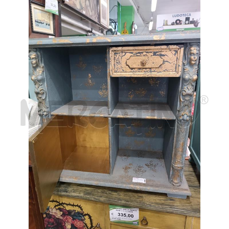 LIBRERIA AZZURRA DORATA 2 CASSETTI  | Mercatino dell'Usato Roma garbatella 4