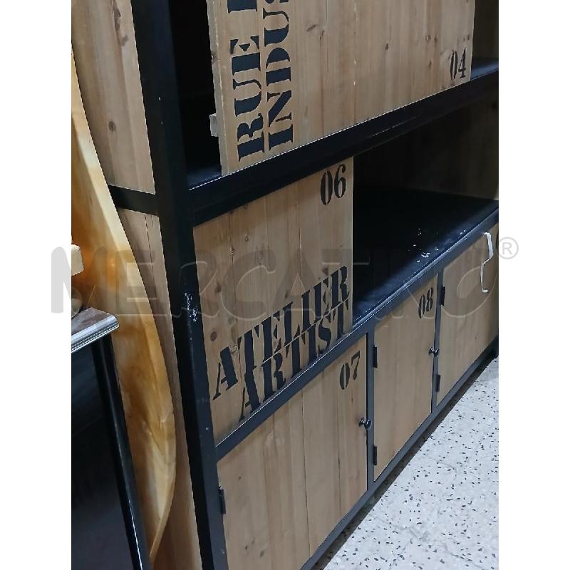 LIBRERIA METALLO NERO MAISON DU MONDE | Mercatino dell'Usato Roma garbatella 3