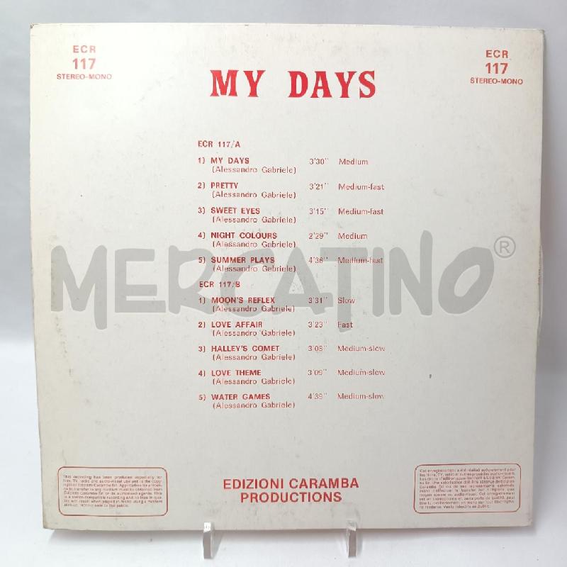 LP ALESSANDRO GABRIELE MY DAYS | Mercatino dell'Usato Roma garbatella 2