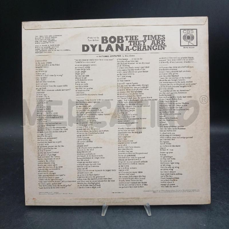LP BOB DYLAN THE TIMES A CHANGING  | Mercatino dell'Usato Roma garbatella 2