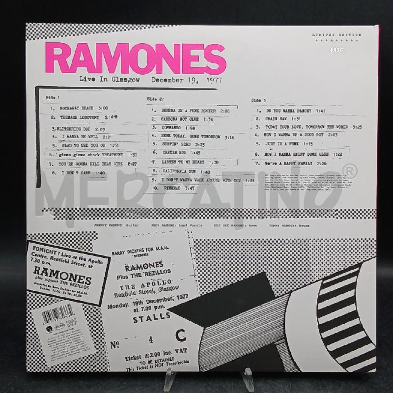 LP RAMONES LIVE IN GLASGOW  | Mercatino dell'Usato Roma garbatella 2