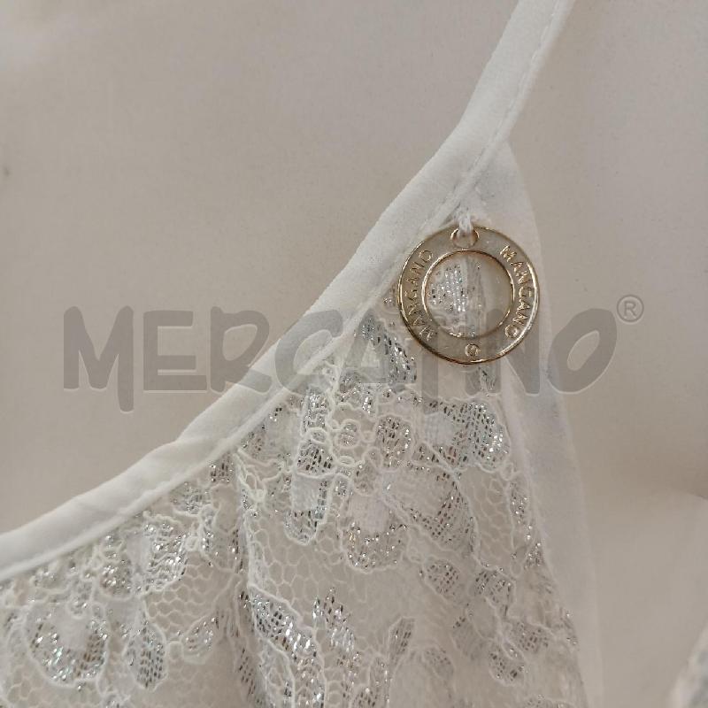 MAGLIA DONNA MANGANO BIANCO PIZZO DAMASCATO | Mercatino dell'Usato Roma garbatella 3