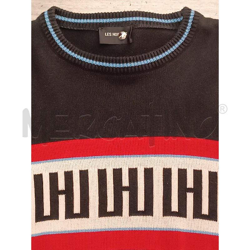 MAGLIONE UOMO LES HOMMES NERO E AZZ | Mercatino dell'Usato Roma garbatella 2