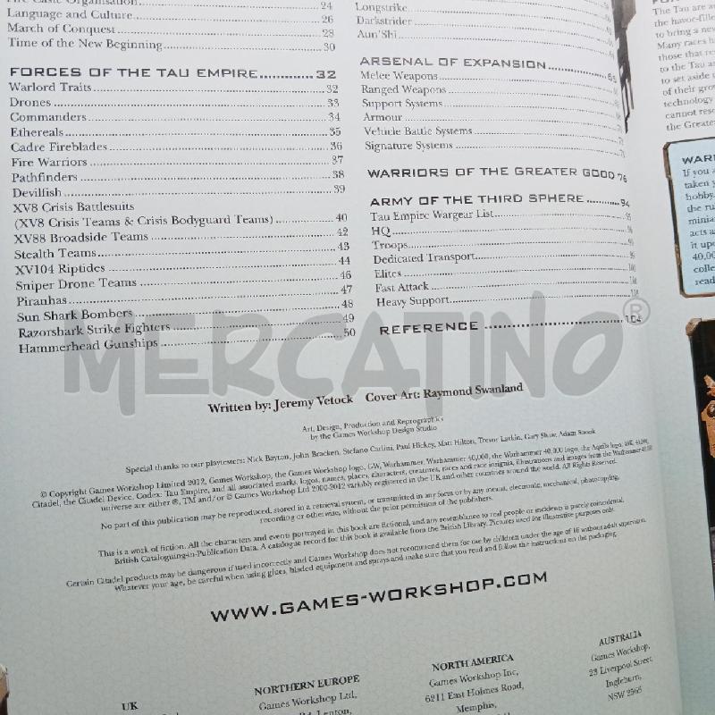 MANUALE WARHAMMER CODEX TAU EMPIRE ENG | Mercatino dell'Usato Roma garbatella 4