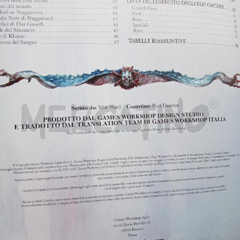 MANUALE WARHAMMER ELFI OSCURI  | Mercatino dell'Usato Roma garbatella 4