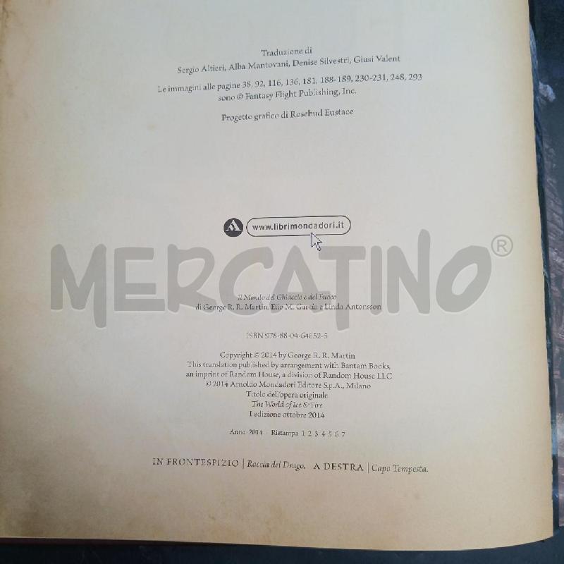 MARTIN IL LIBRO DEL GHIACCIO E DEL FUOCO | Mercatino dell'Usato Roma garbatella 4
