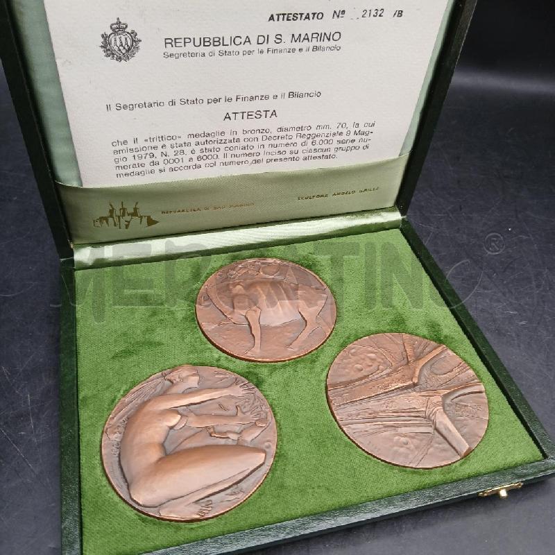 MEDAGLIA SAN MARINO TRITTICO CELEBRATIVE  | Mercatino dell'Usato Roma garbatella 1