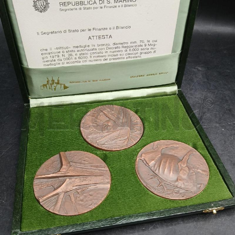 MEDAGLIA SAN MARINO TRITTICO CELEBRATIVE  | Mercatino dell'Usato Roma garbatella 1