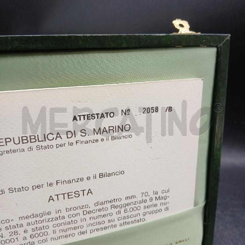 MEDAGLIA SAN MARINO TRITTICO CELEBRATIVE  | Mercatino dell'Usato Roma garbatella 3