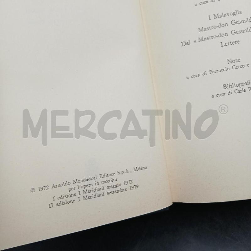 MERIDIANI VERGA I GRANDI ROMANZI | Mercatino dell'Usato Roma garbatella 4