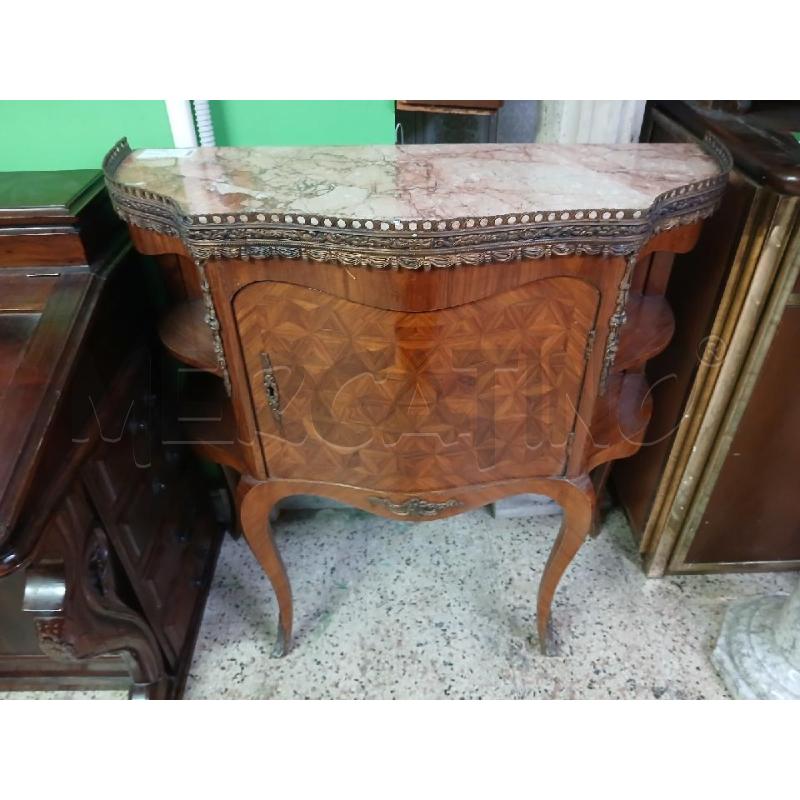 MOBILETTO 1 ANTA COLOR NOCE PIANO MARMO  | Mercatino dell'Usato Roma garbatella 1