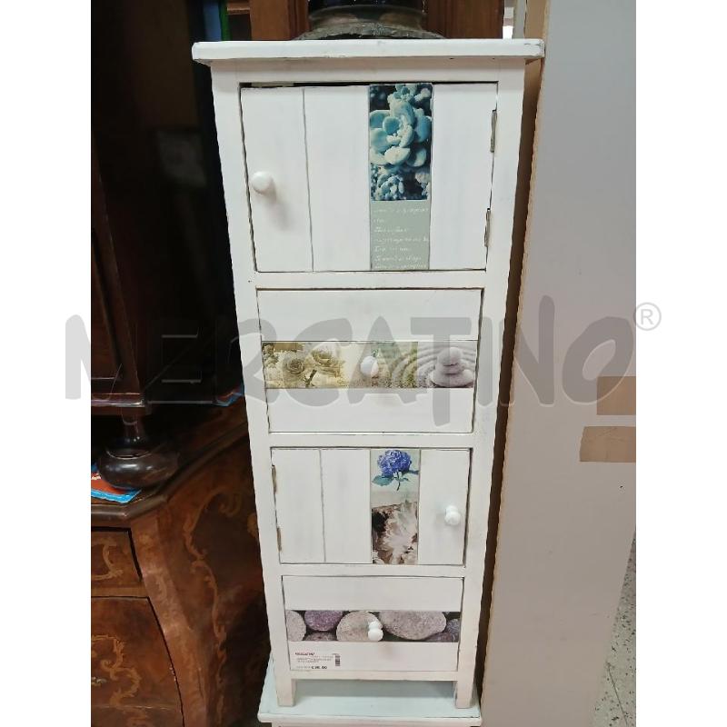 MOBILETTO BIANCO 2 ANTE + 2 CASSETTI  | Mercatino dell'Usato Roma garbatella 1