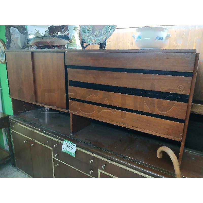 MOBILE TEAK 2 A SCORREVOLI + 4 CASSETTI  | Mercatino dell'Usato Roma garbatella 1