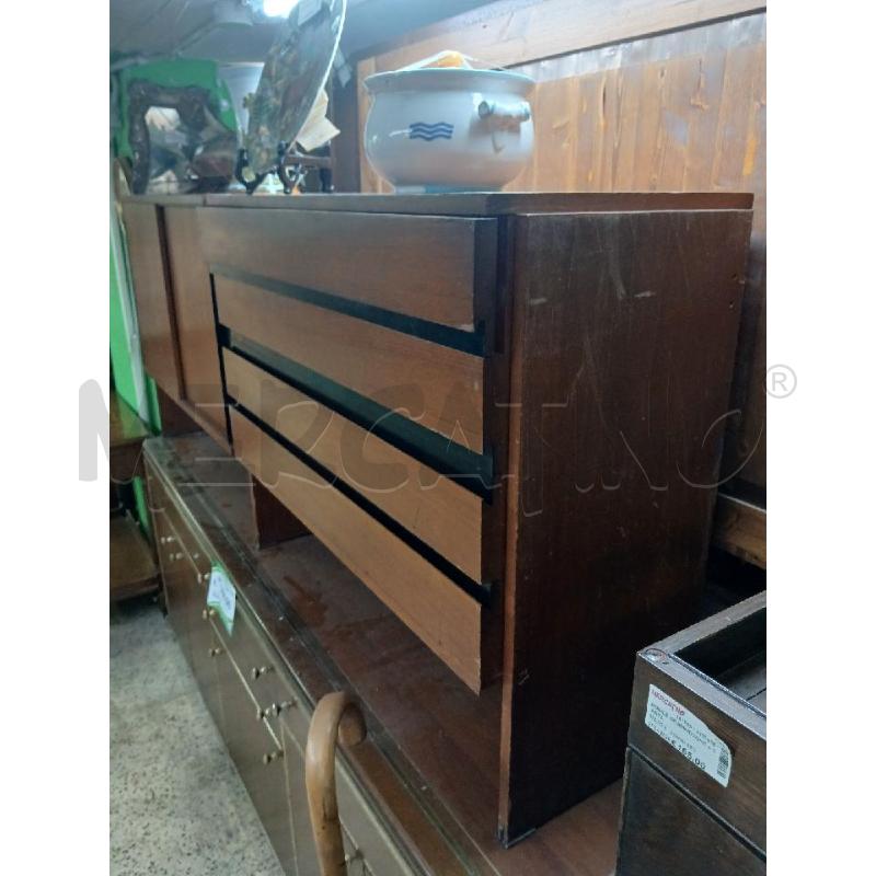MOBILE TEAK 2 A SCORREVOLI + 4 CASSETTI  | Mercatino dell'Usato Roma garbatella 2