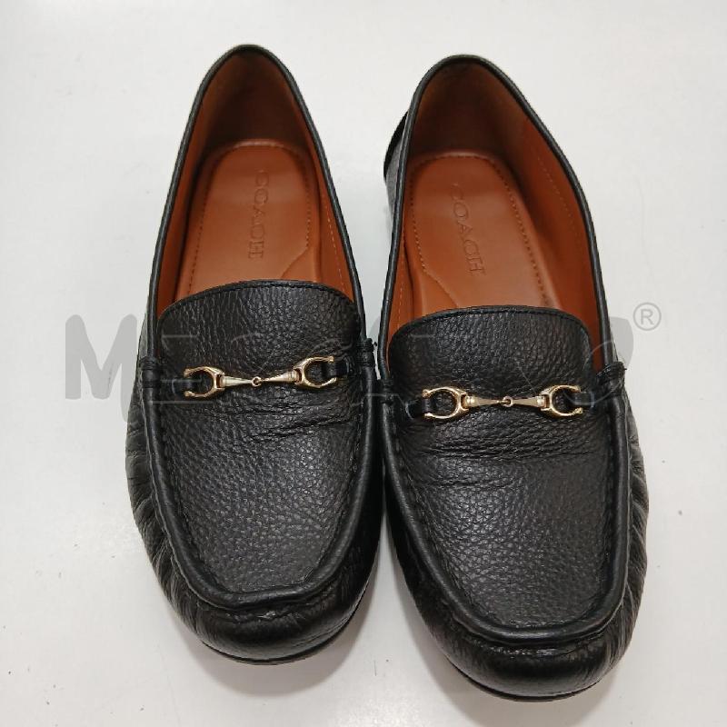 MOCASSINI DONNA COACH NERO FIBBIA | Mercatino dell'Usato Roma garbatella 1