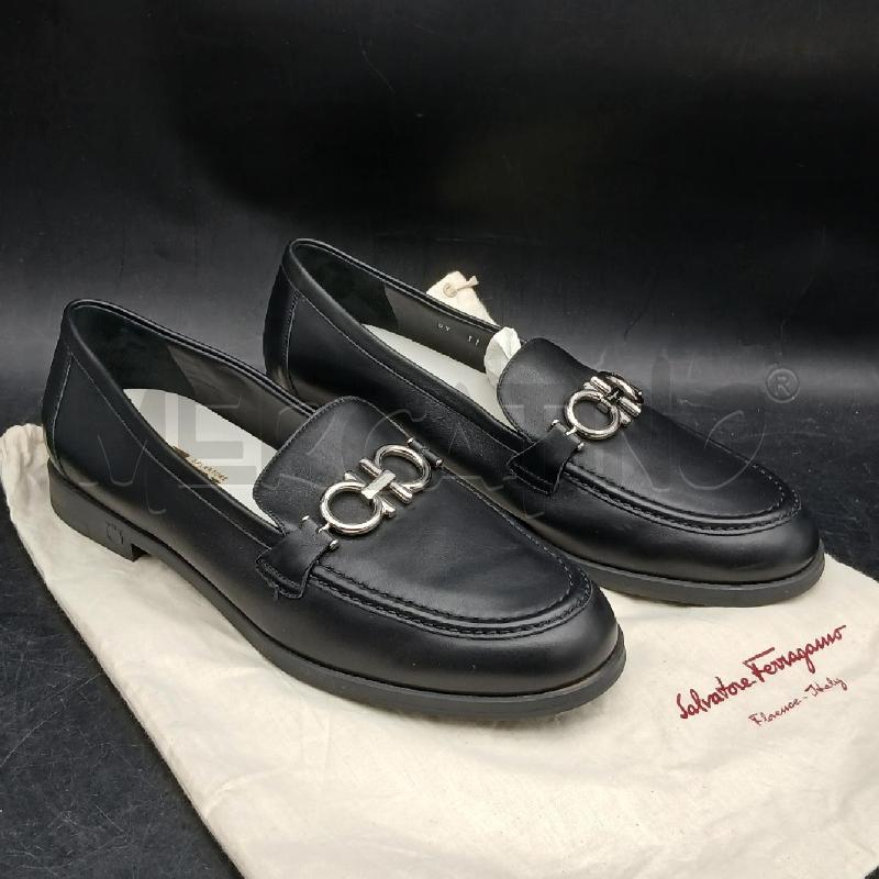 MOCASSINI D FERRAGAMO NERO DET ARG | Mercatino dell'Usato Roma garbatella 1