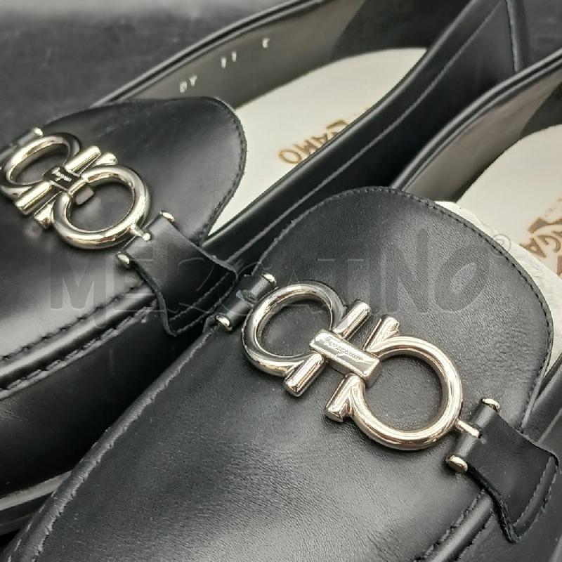MOCASSINI D FERRAGAMO NERO DET ARG | Mercatino dell'Usato Roma garbatella 4