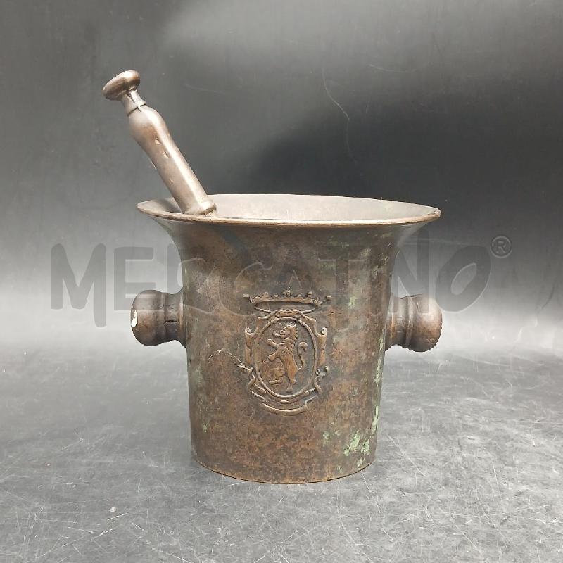 MORTAIO BRONZO STEMMA | Mercatino dell'Usato Roma garbatella 1