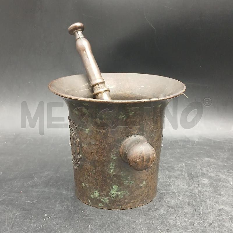 MORTAIO BRONZO STEMMA | Mercatino dell'Usato Roma garbatella 3