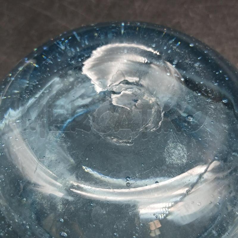MORTAIO VETRO BOLLE AZZURRO  | Mercatino dell'Usato Roma garbatella 5