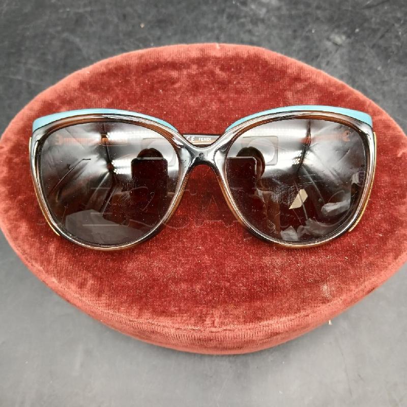 OCCHIALI DA SOLE FENDI CELESTE MARRONE | Mercatino dell'Usato Roma garbatella 1