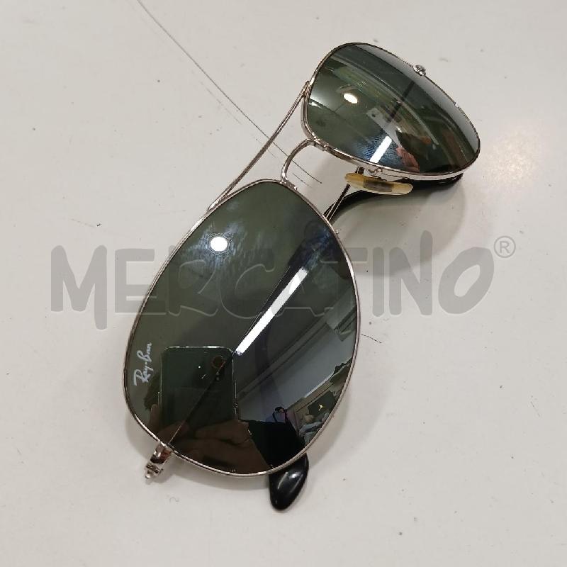 OCCHIALI DA SOLE RAYBAN GRIGIO ARGENTO | Mercatino dell'Usato Roma garbatella 2