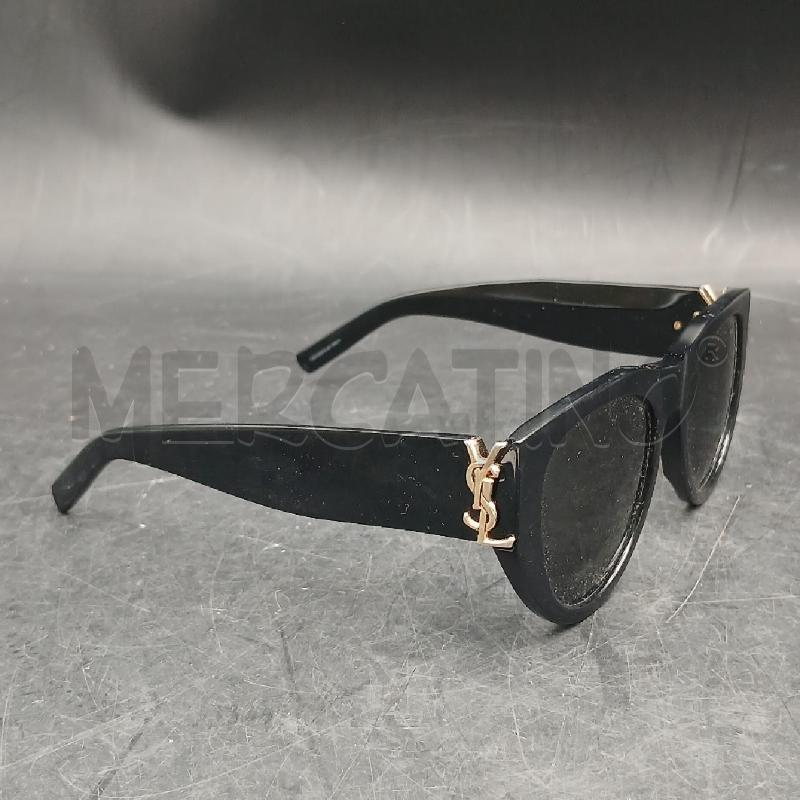 OCCHIALI DA SOLE YVES SAINT LAUREN NERO LOGO DORATO  | Mercatino dell'Usato Roma garbatella 1