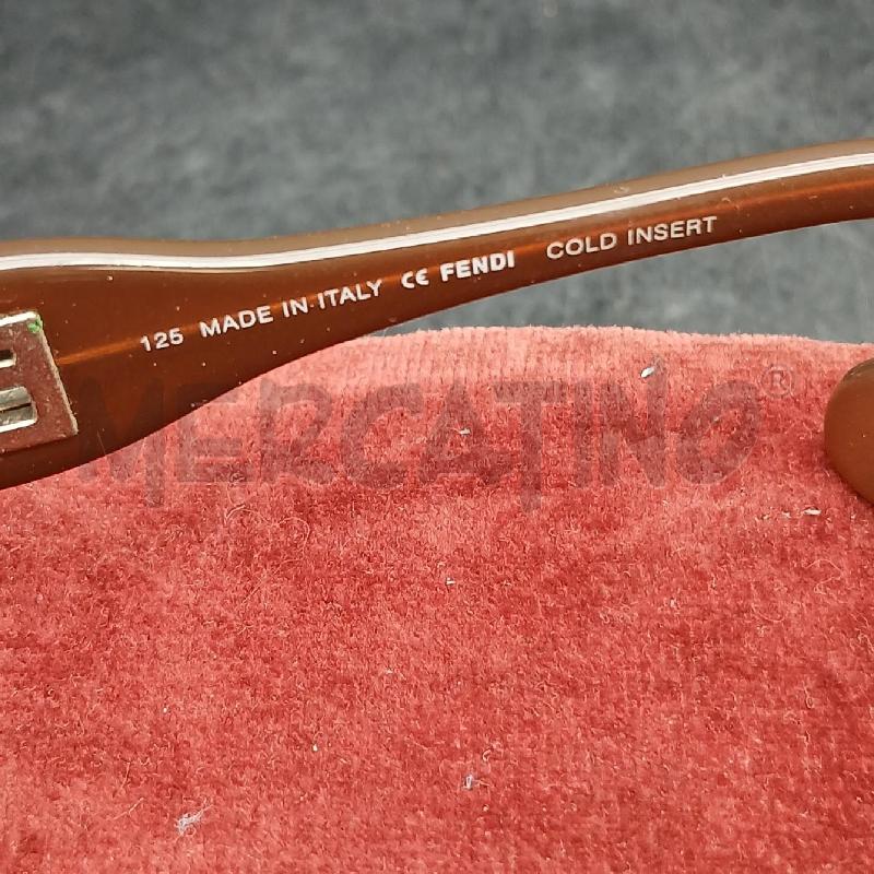 OCCHIALI FENDI MARRONE LATERALE LOGO  | Mercatino dell'Usato Roma garbatella 5