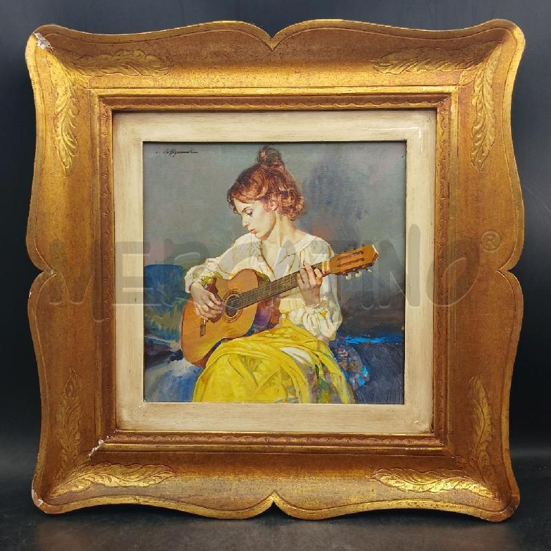 OLIO RAGAZZA CHITARRA A F/BIFFIGNANDI | Mercatino dell'Usato Roma garbatella 1