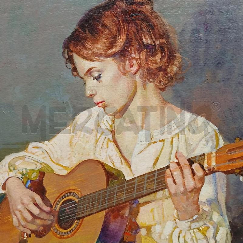 OLIO RAGAZZA CHITARRA A F/BIFFIGNANDI | Mercatino dell'Usato Roma garbatella 4
