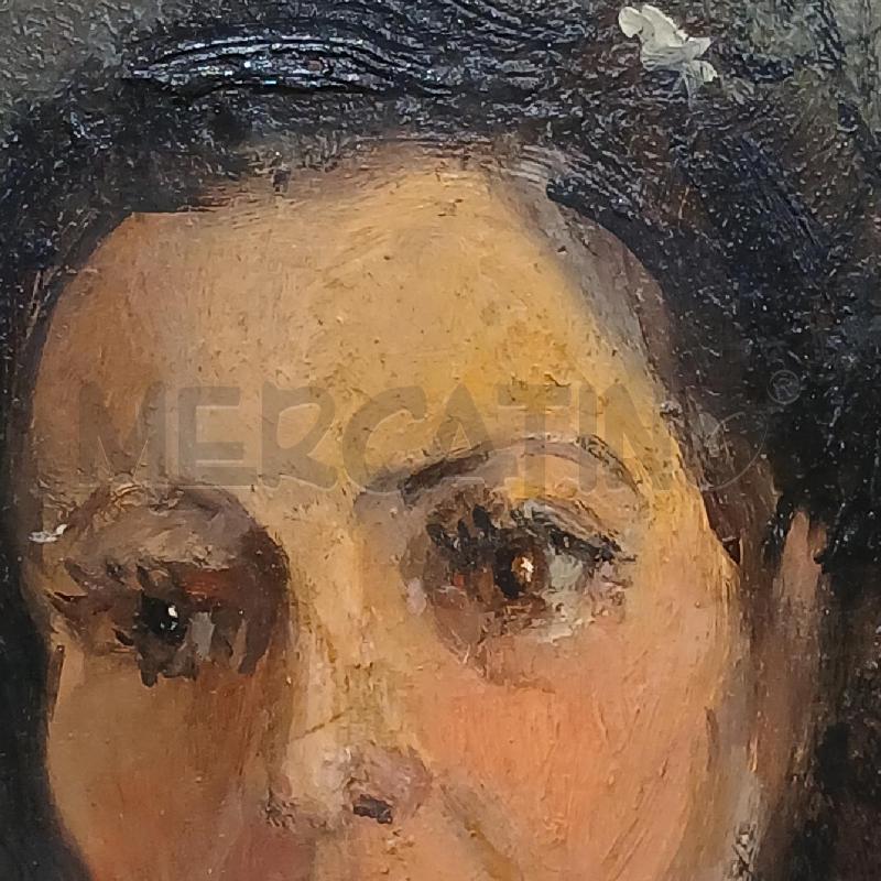 OLIO RITRATTO DONNA ANNI 40 | Mercatino dell'Usato Roma garbatella 4