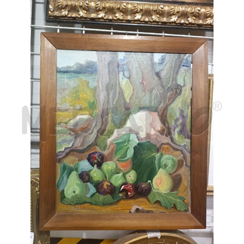 OLIO SU TELA ALBERO FRUTTI C.LABRIOLA | Mercatino dell'Usato Roma garbatella 1