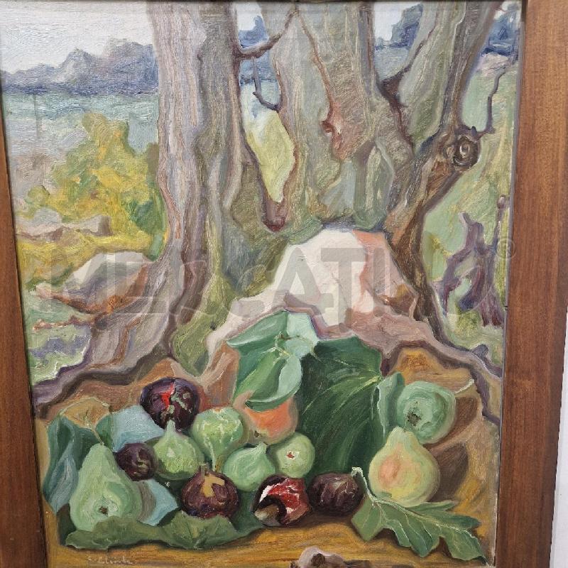 OLIO SU TELA ALBERO FRUTTI C.LABRIOLA | Mercatino dell'Usato Roma garbatella 3
